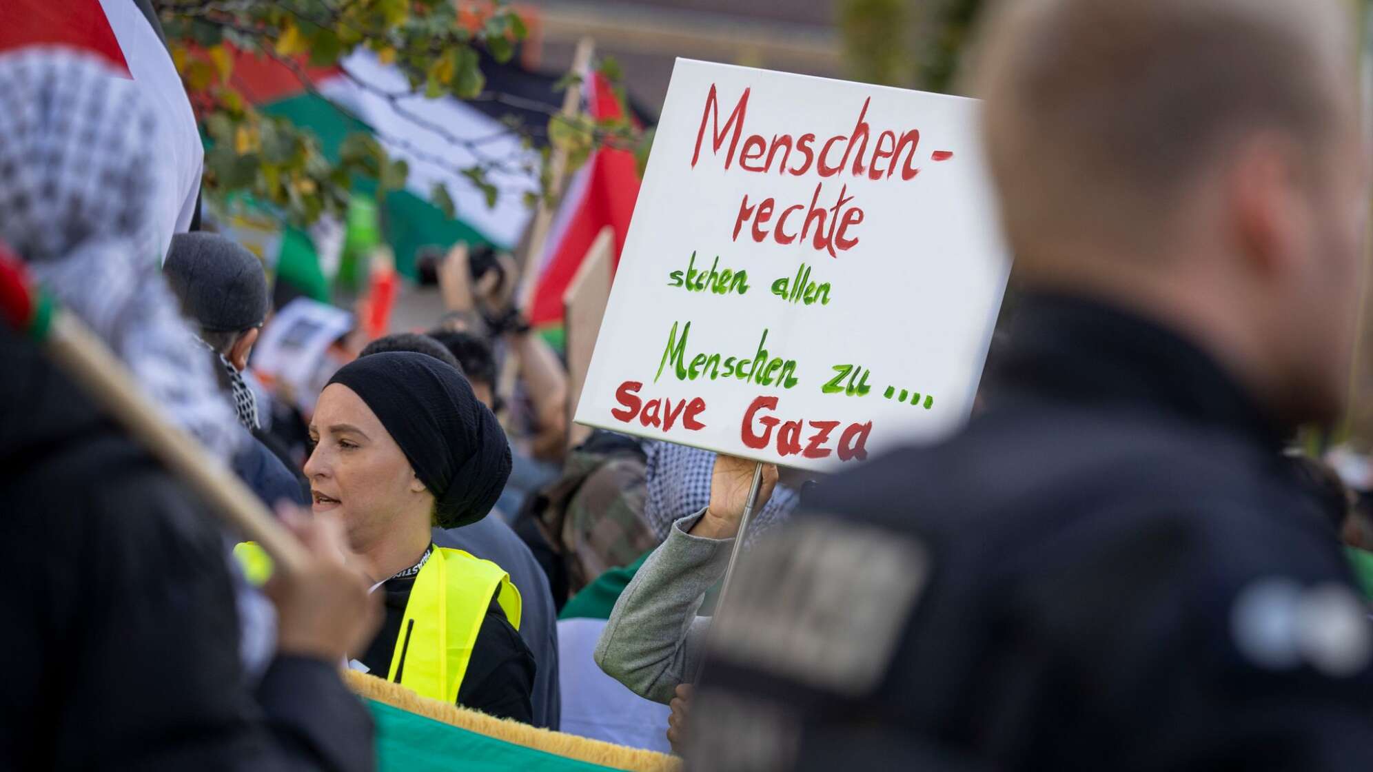 Pro Palästina Demos Polizei meldet störungsfreien Verlauf