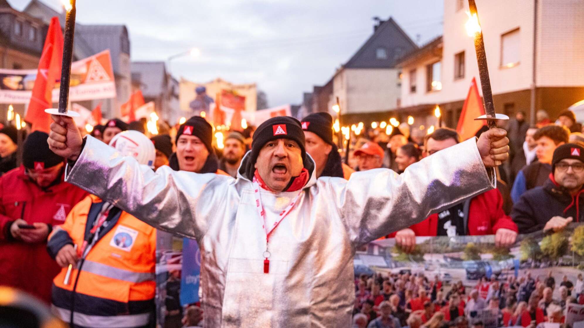 Protestkundgebung der IG Metall in Siegen