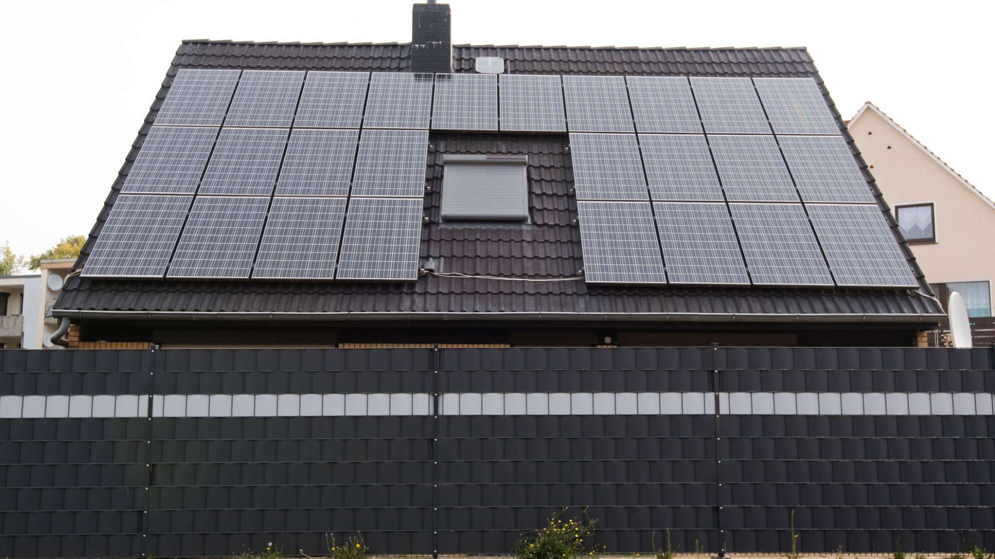 Solaranlage auf einem Wohnhaus