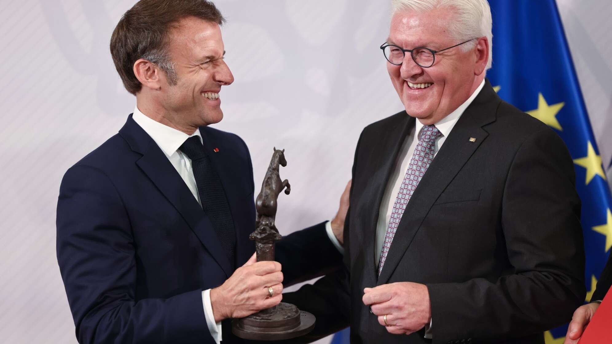Staatsbesuch Frankreichs Präsident Macron - Münster