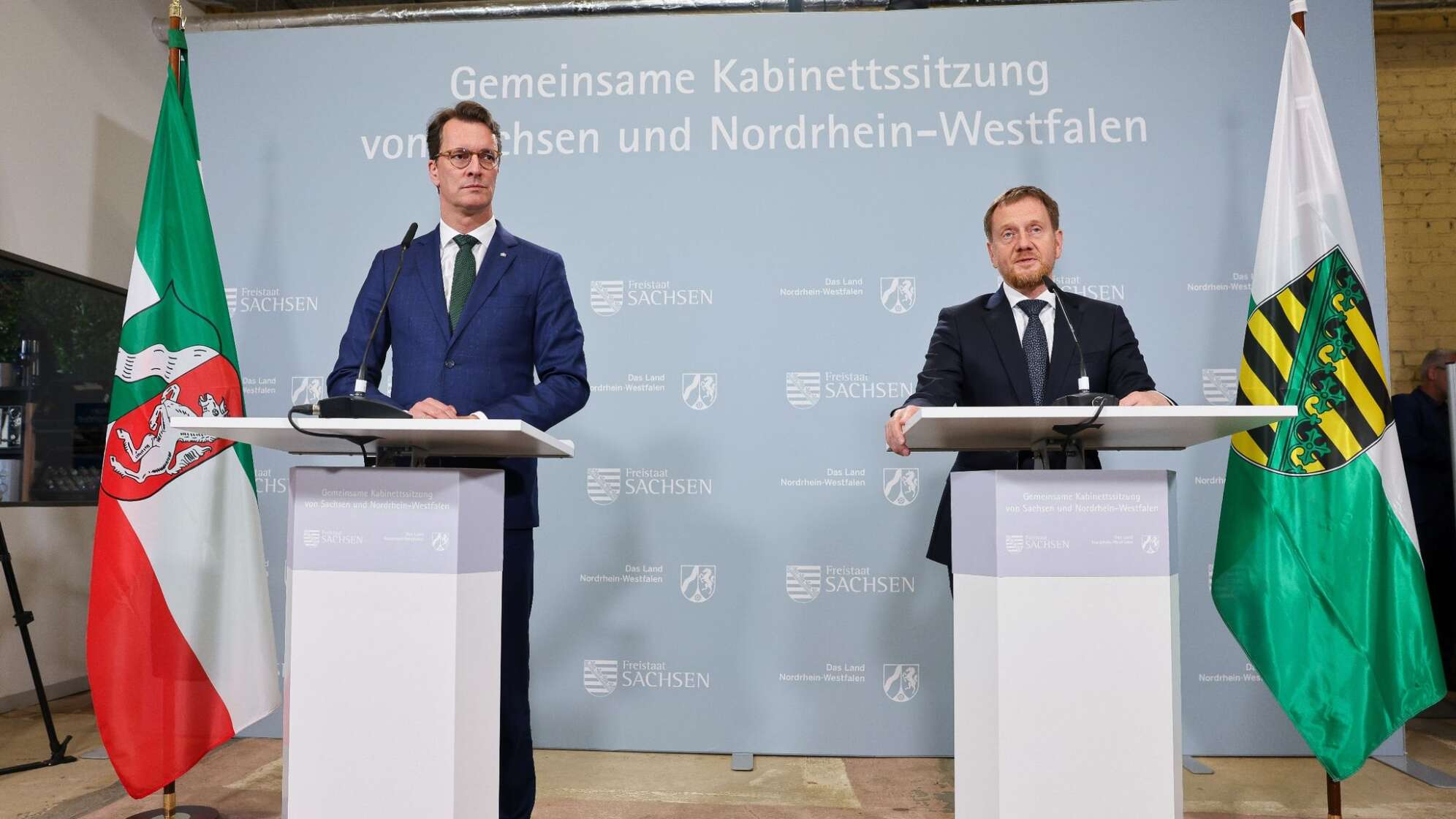 Kabinettssitzung von Sachsen und Nordrhein-Westfalen