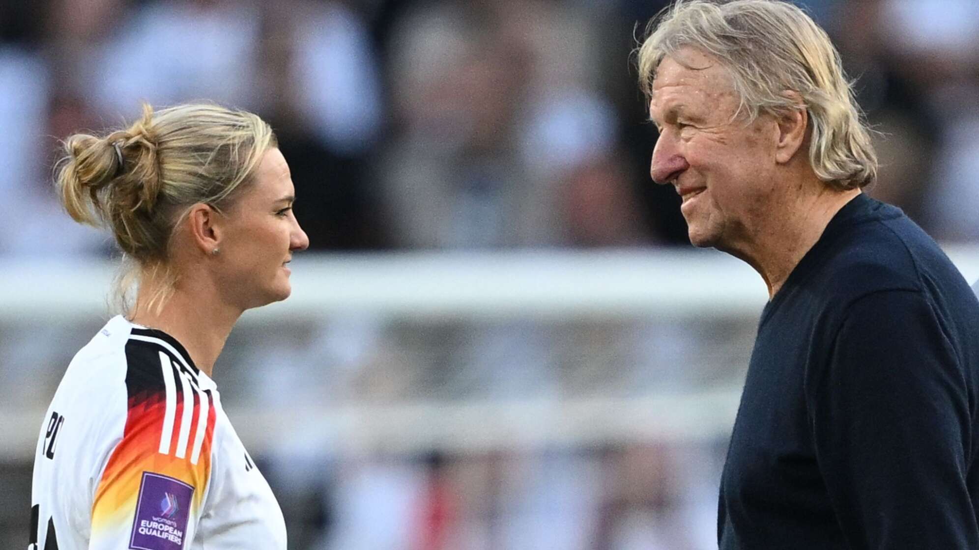 Alexandra Popp und Horst Hrubesch