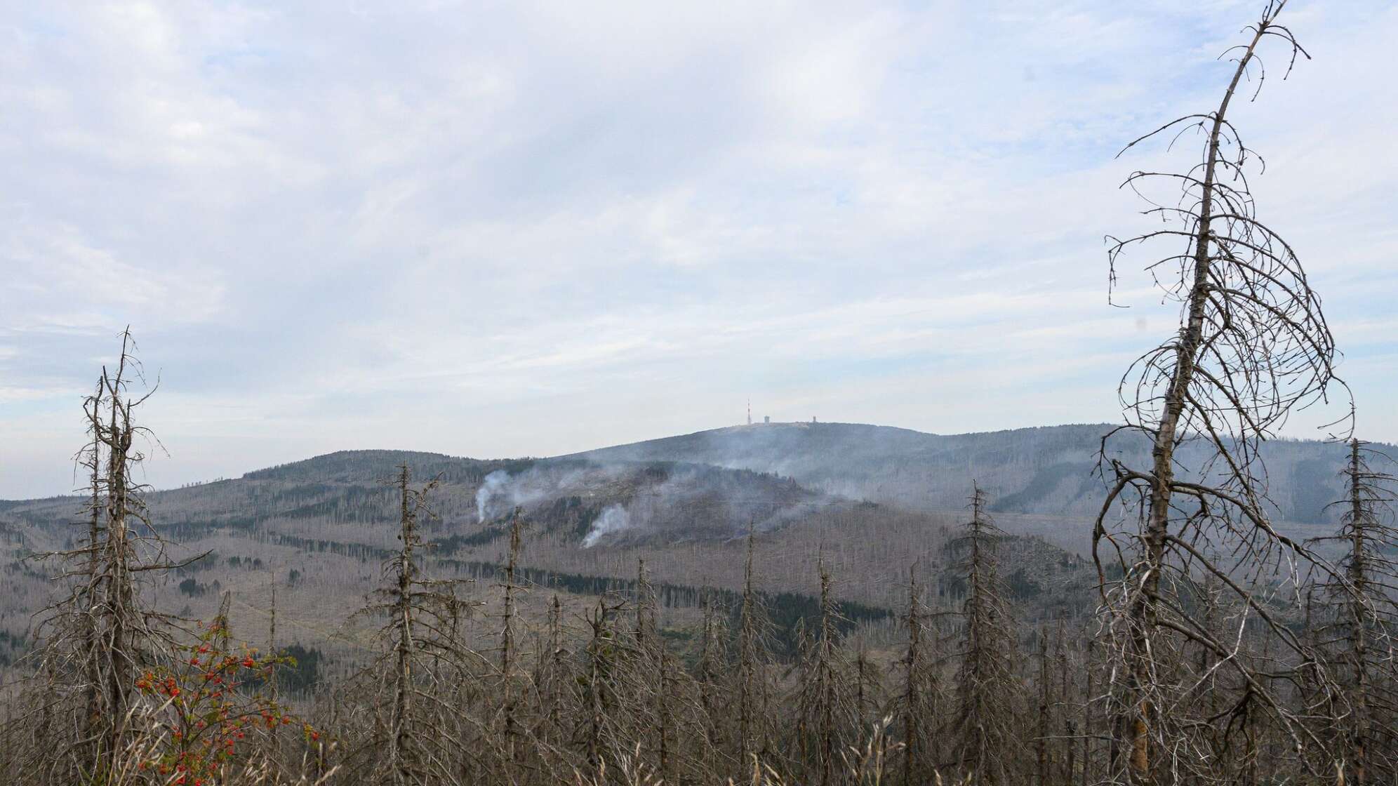 Großbrand am Brocken im Harz