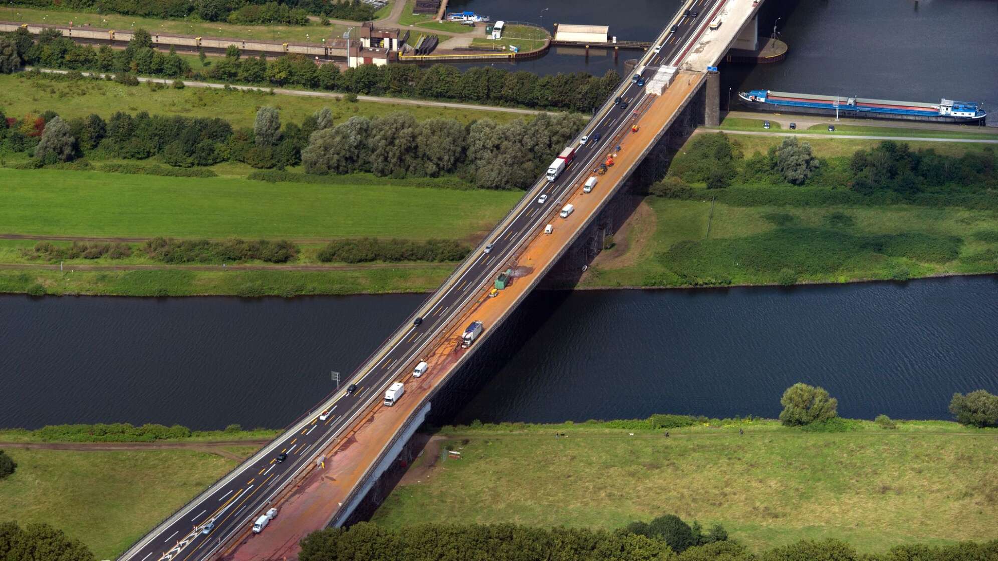 Großbaustelle A59 bei Duisburg