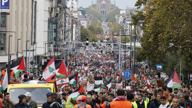 Über 30.000 auf Demo in Brüssel für Waffenruhe in Nahost