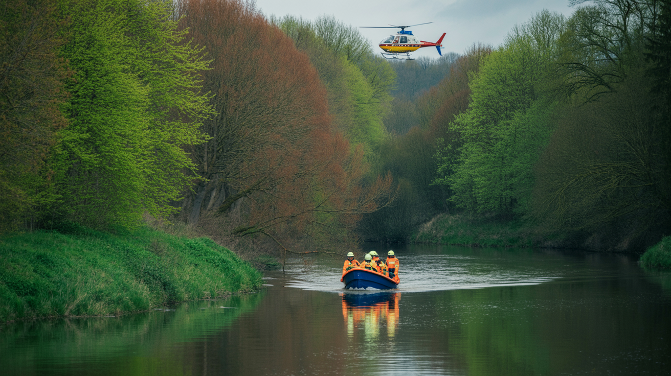 Beitragsbild zum Thema Feuerwehr rettet: Leiche aus dem Rhein geborgen