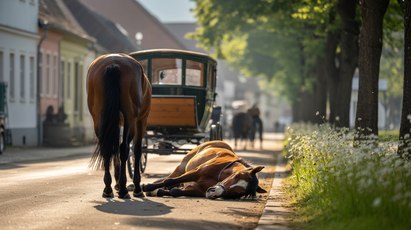 Beitragsbild zum Thema Nach Pferdetragödie in Harsewinkel: Tierschutz fordert Kutschen-Verbot
