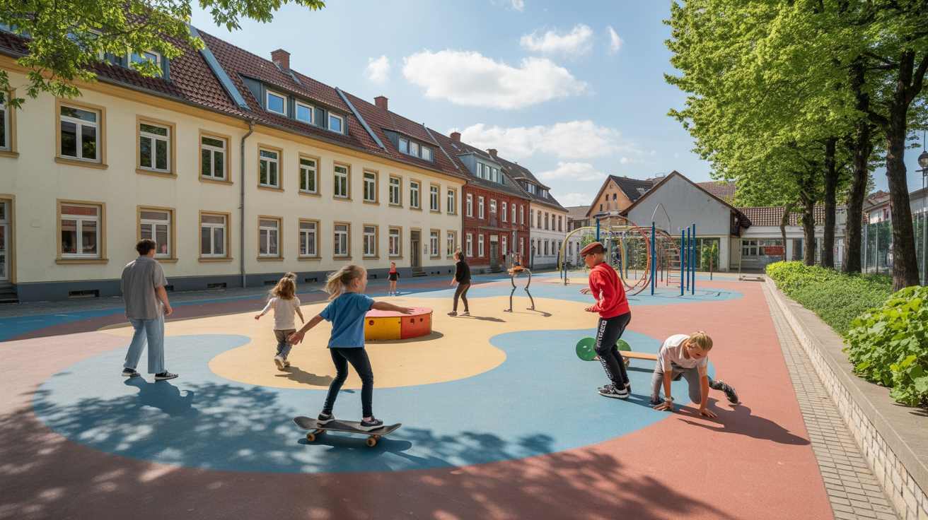 Beitragsbild zum Thema Schulhöfe in Neuss als Trainingsflächen für Urban Sports