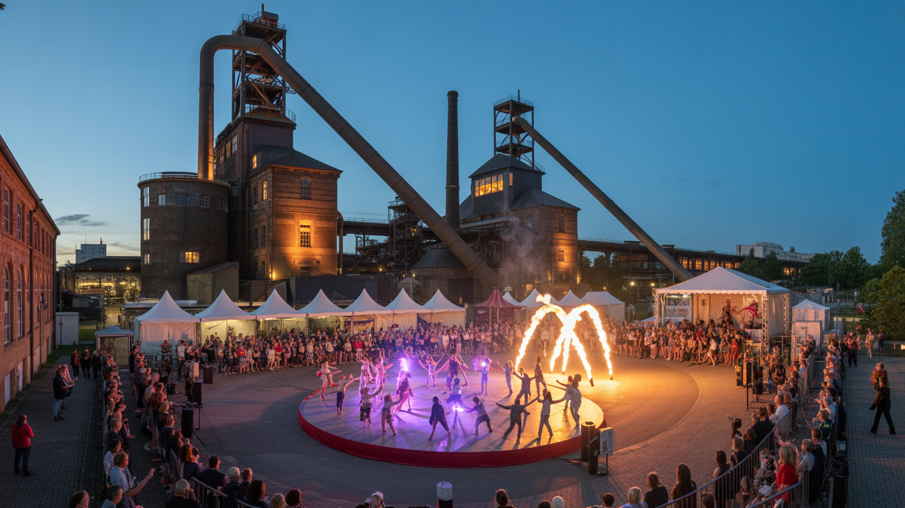 Beitragsbild zum Thema Eine Nacht der Industriekultur: Die ExtraSchicht 2025 im Ruhrgebiet