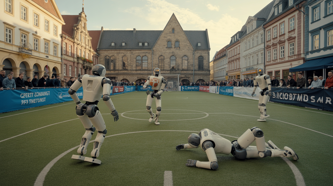 Beitragsbild zum Thema Roboter im Fußballfieber: Künstliche Spieler auf dem Platz in Peking