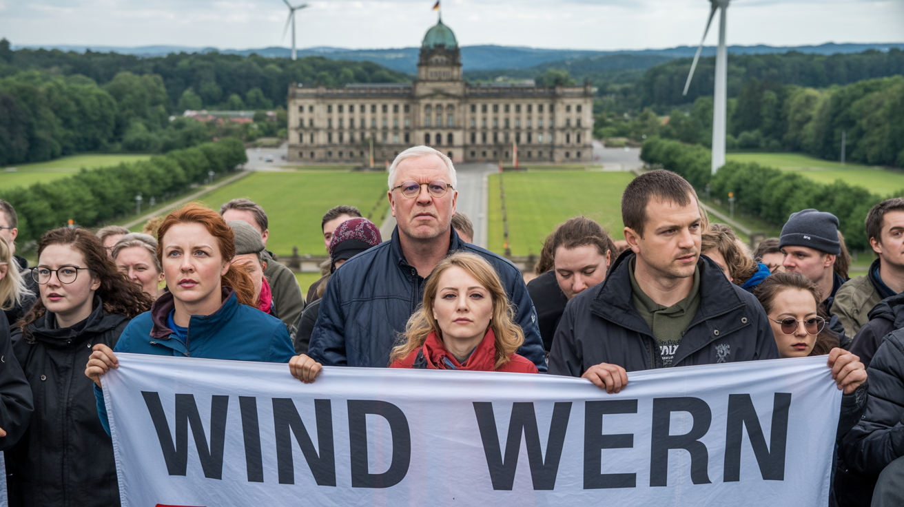 Beitragsbild zum Thema Proteste gegen Windkraft im Reichswald: Entscheidung des Regionalrats