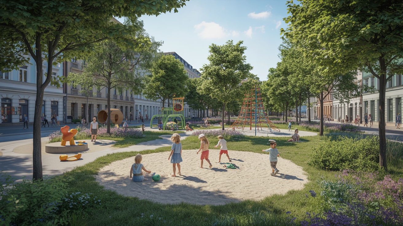 Beitragsbild zum Thema Neue Grünanlage in Düsseldorf: 3800 Quadratmeter für Gerresheim