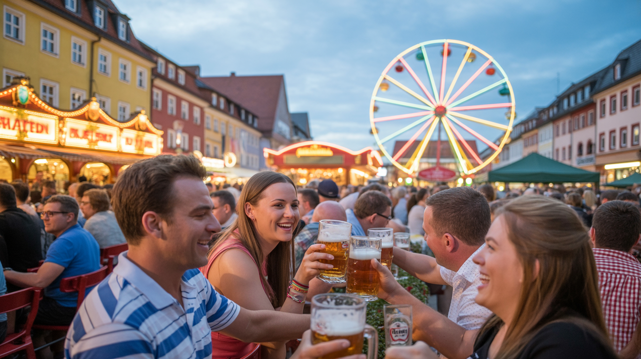 Beitragsbild zum Thema Rheinkirmes Düsseldorf 2025: Bierpreise im Überblick