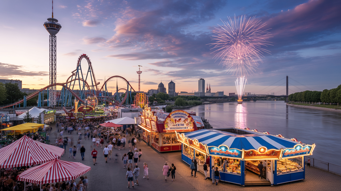 Beitragsbild zum Thema Rheinkirmes 2025 in Düsseldorf: Ein Volksfest der Superlative