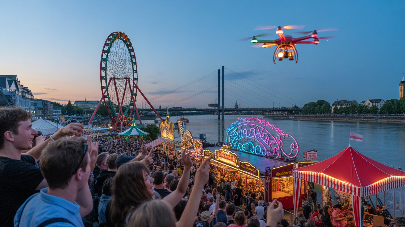 Beitragsbild zum Thema Eröffnung der Düsseldorfer Rheinkirmes mit neuen Attraktionen