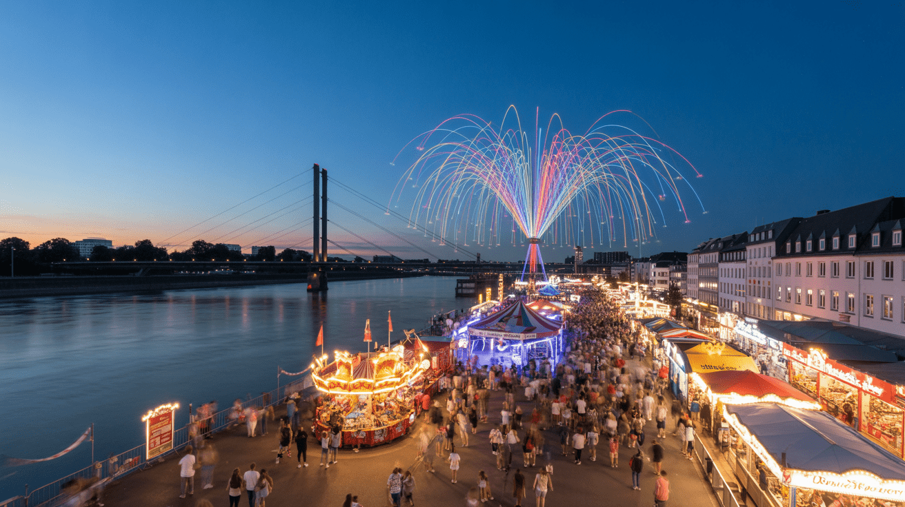 Beitragsbild zum Thema Düsseldorfer Rheinkirmes mit neuen Attraktionen eröffnet