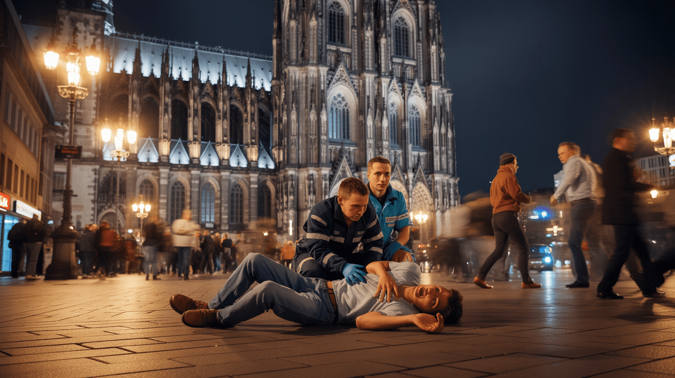 Beitragsbild zum Thema Schlägerei am Kölner Dom: 22-Jähriger verletzt und auf der Flucht