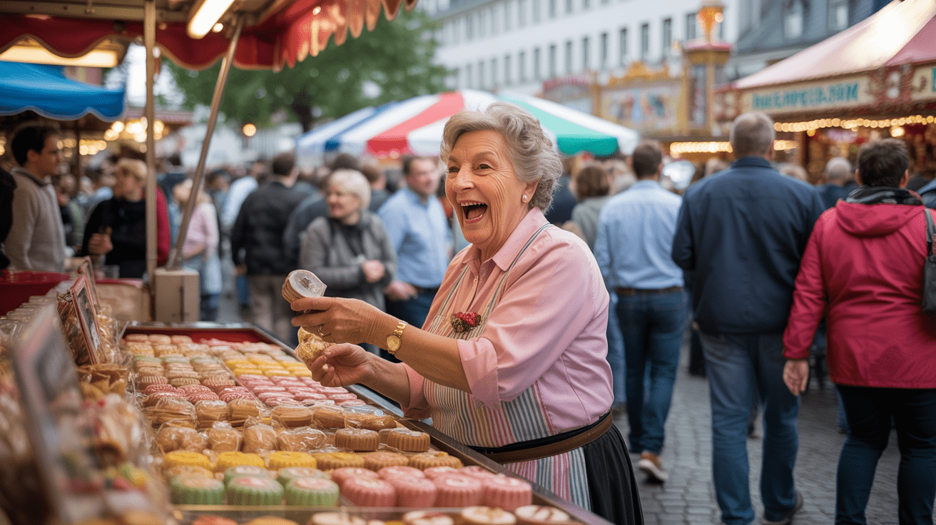 Beitragsbild zum Thema Oma Deden: 45 Jahre süße Tradition auf der Rheinkirmes