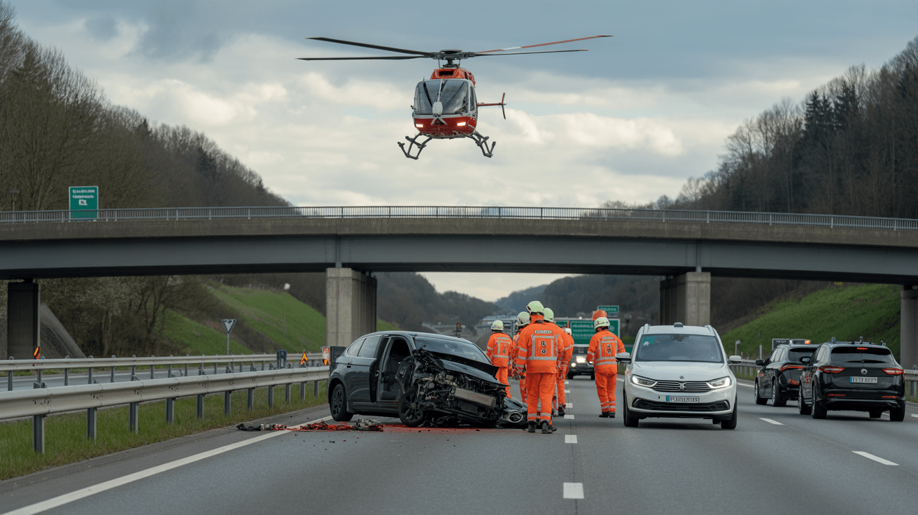 Beitragsbild zum Thema A1: Tragischer Unfall fordert zwei Todesopfer – Fahrbahn gesperrt