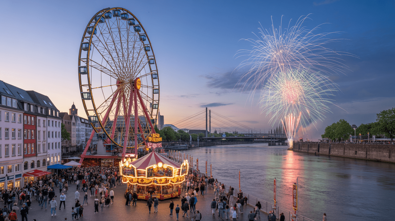 Beitragsbild zum Thema Rheinkirmes Düsseldorf 2025: Rekordbesuch mit 2,1 Millionen Gästen