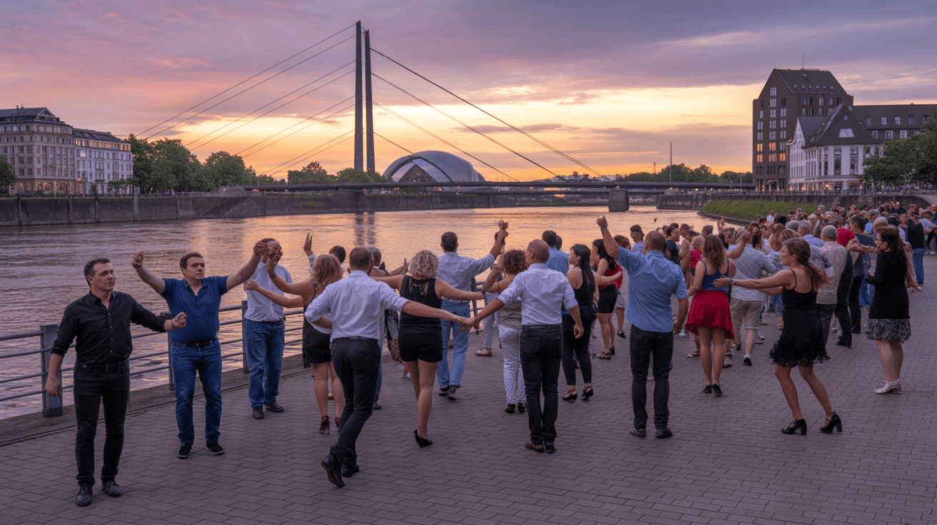 Beitragsbild zum Thema Salsa-Treffen am Düsseldorfer Rheinufer: Ordnungsamt unterbreitet Lösung