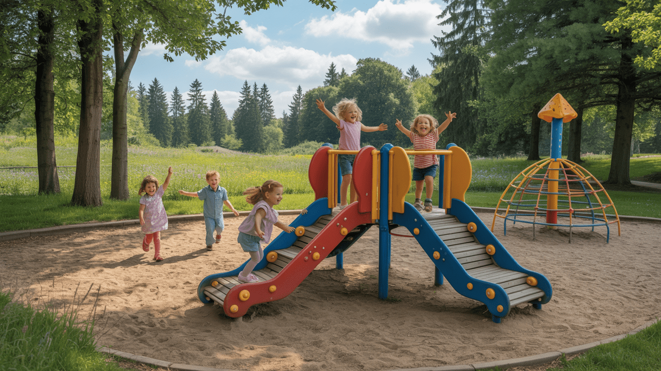 Beitragsbild zum Thema Neuer Skywalk-Spielplatz im Johannes-Giesberts-Park eröffnet