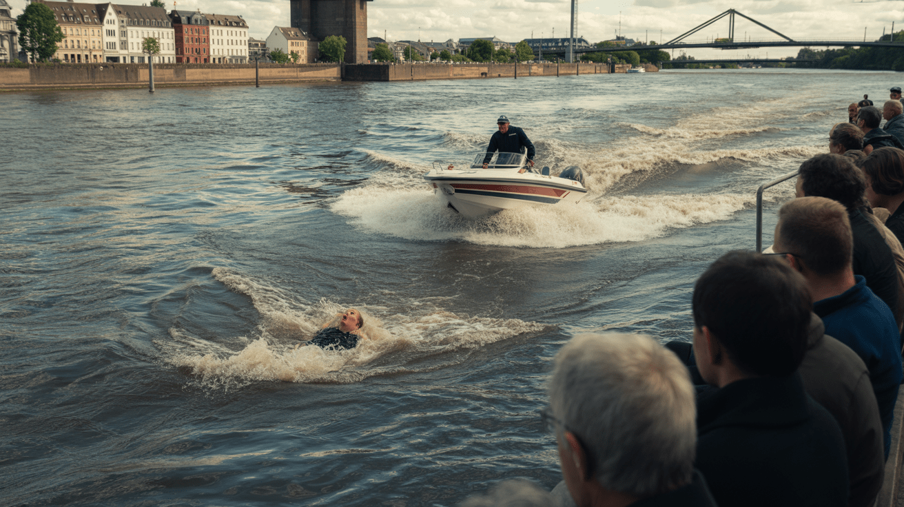 Beitragsbild zum Thema 73-Jähriger Sportbootfahrer rettet Schwimmer aus dem Rhein