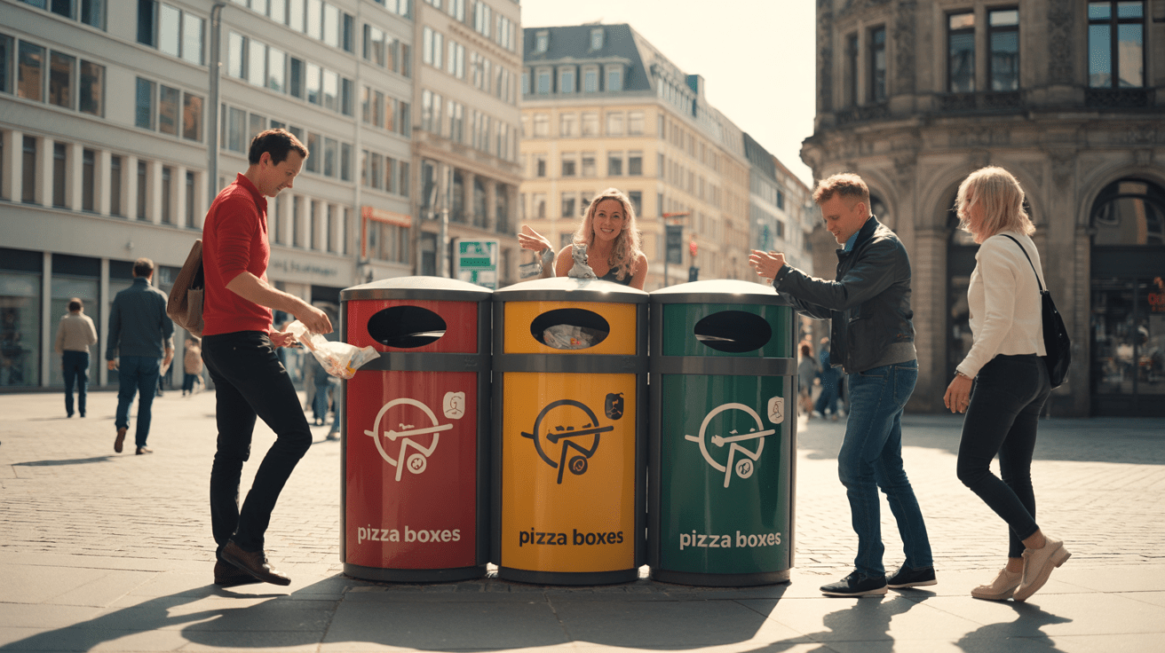 Beitragsbild zum Thema Köln testet spezielle Mülleimer für Pizzakartons